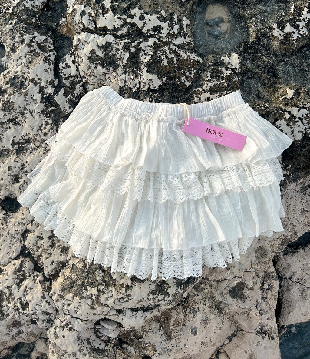 Ruffle lace skirt