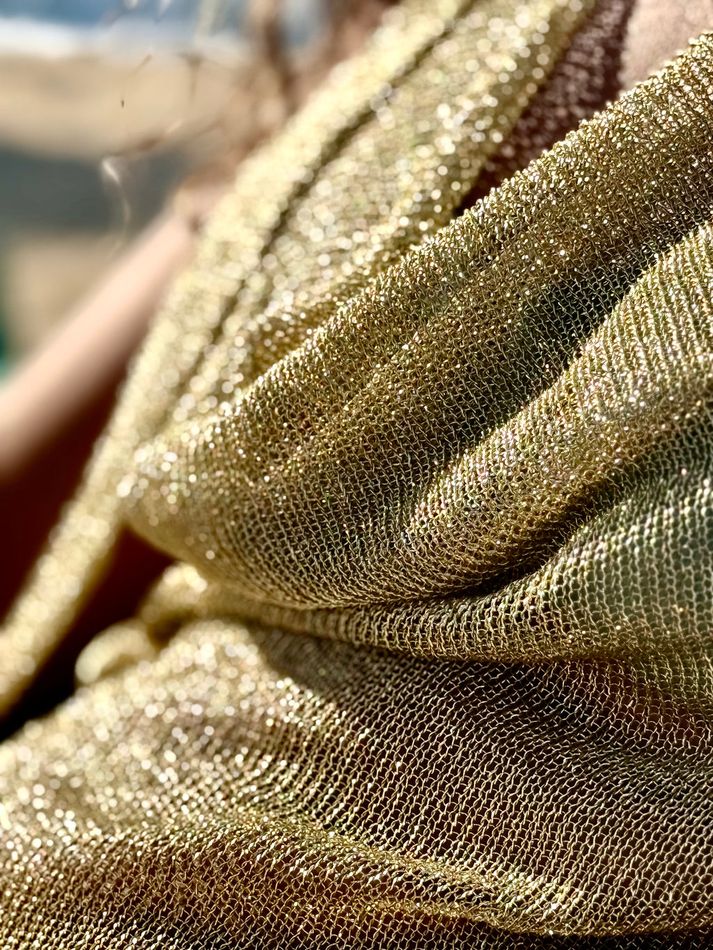 Gold mesh dress